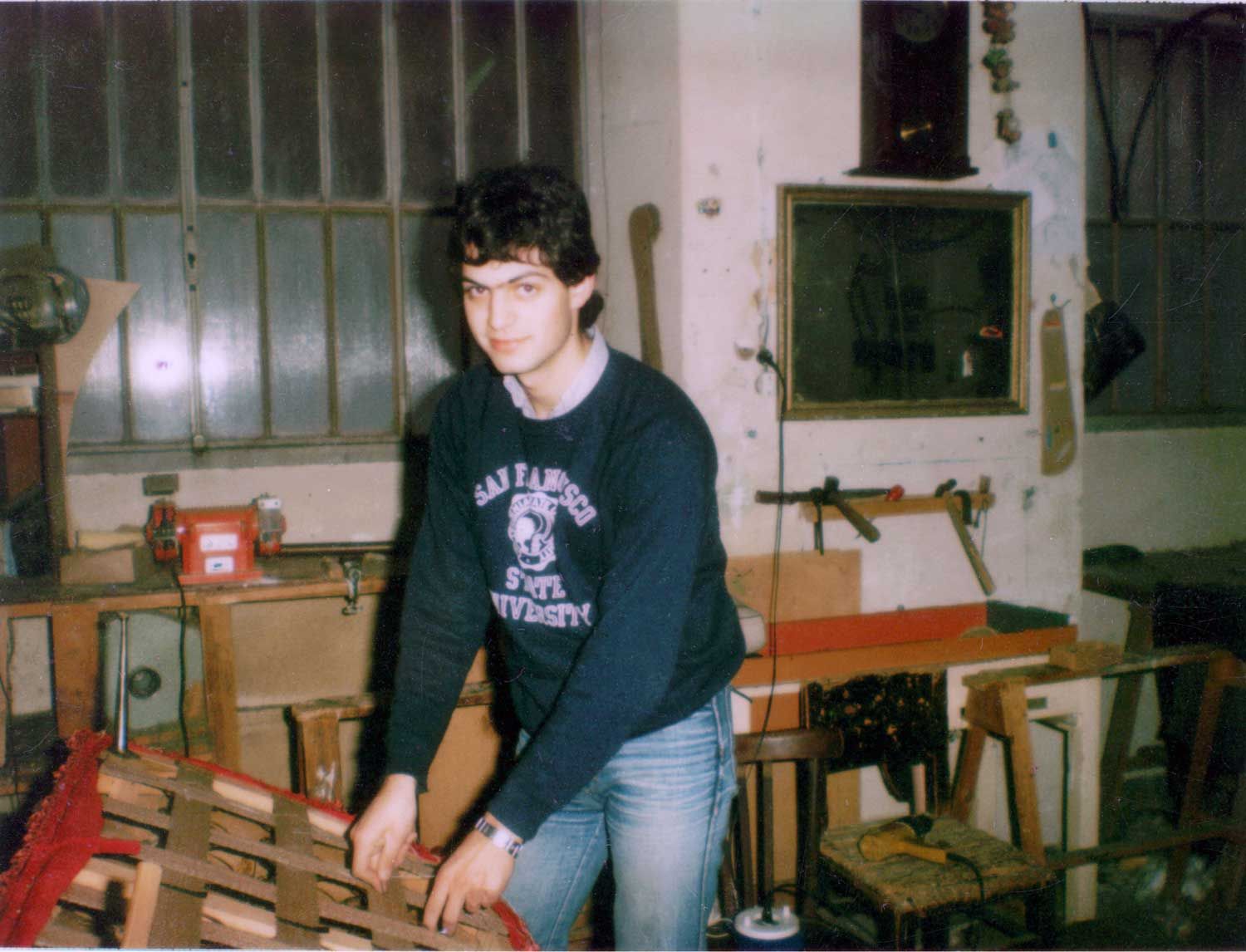 Slvio Ruggieri nel laboratorio negli anni '70